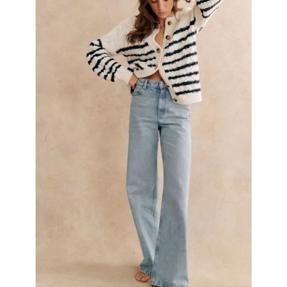 Sezane The Wide Leg Trousers Size 34